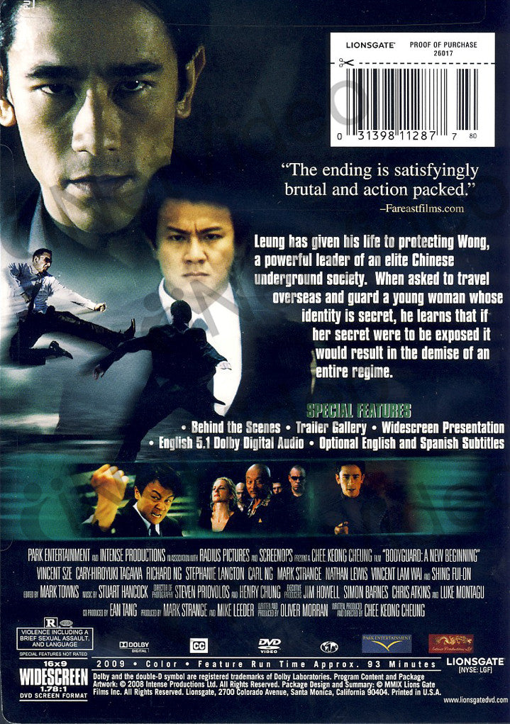 Bodyguard: A New Beginning (2008) dvd movie cover