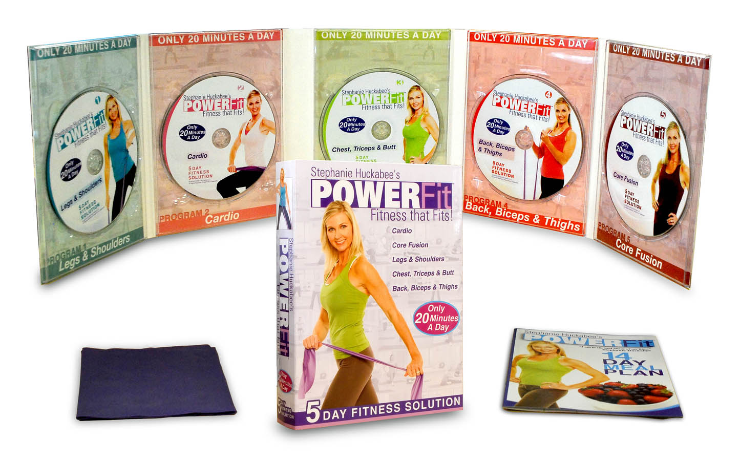 STEPHANIE HUCKABEE'S POWER FIT DVD 5 DAY FITNESS SOLUTION BRAND NEW SEALED