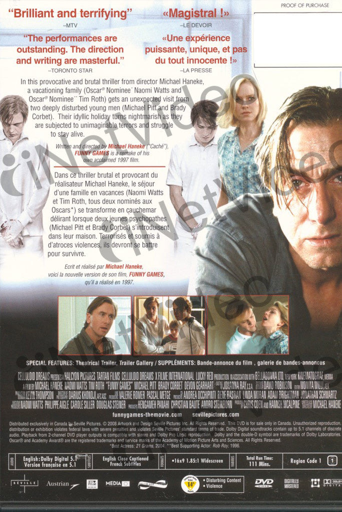Funny Games DVD 738329046224