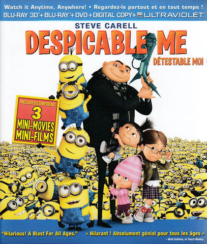 Despicable Me 3D - Detestable moi [Blu-ray 3D + Blu-ray + DVD + UltraViolet (Version franУТЇaise) DVD Movie 