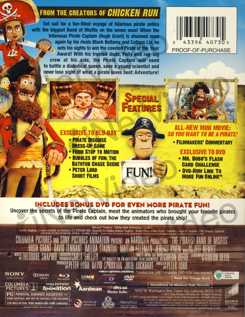 The Pirates! Band of Misfits (Two-Disc Blu-ray/DVD Combo) :  Peter Lord: Movies & TV