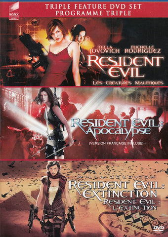 Resident Evil / Resident Evil: Apocalypse / Resident Evil: Extinction (Bilingual) DVD Movie 