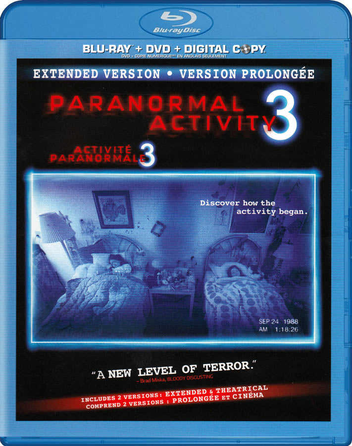 Paranormal Activity 3 Extended Version Blu Ray Dvd Digital Copy Blu Ray Bilingual On