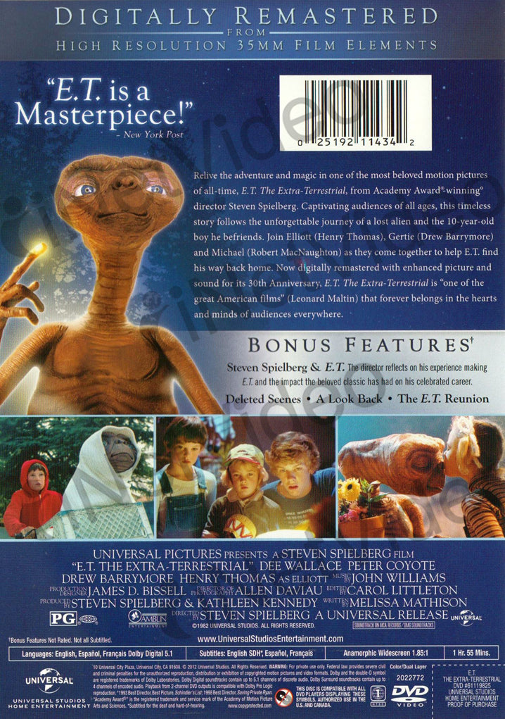 Et The Extra Terrestrial Anniversary Edition On Dvd Movie