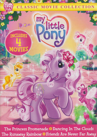 My Little Pony(Princess Promenade/Dancing In The Clouds/Runaway Rainbow/Friends Are Never Far Away) DVD Movie 