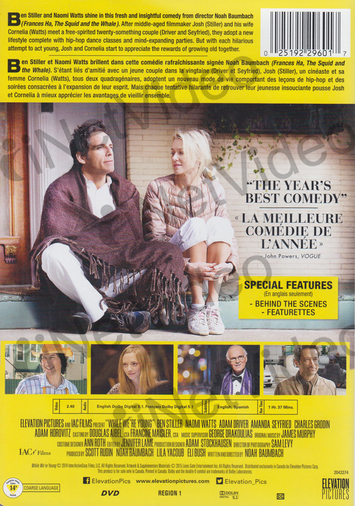 While We're Young (Bilingual) on DVD Movie