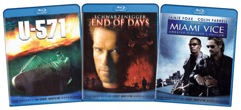 U-571 / End of Days / Miami Vice (Blu-ray Hi-Def Action Starter 3