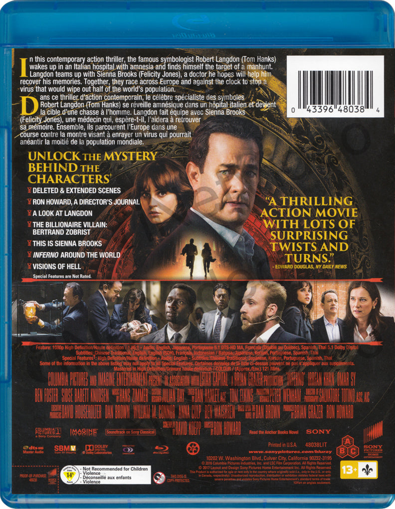 Inferno (Blu-ray) (Bilingual) On BLU-RAY Movie