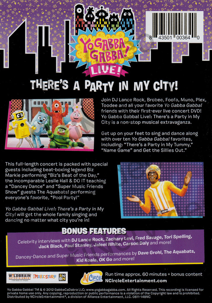 Yo Gabba Gabba - There s a Party in My City (Live Concert) on DVD