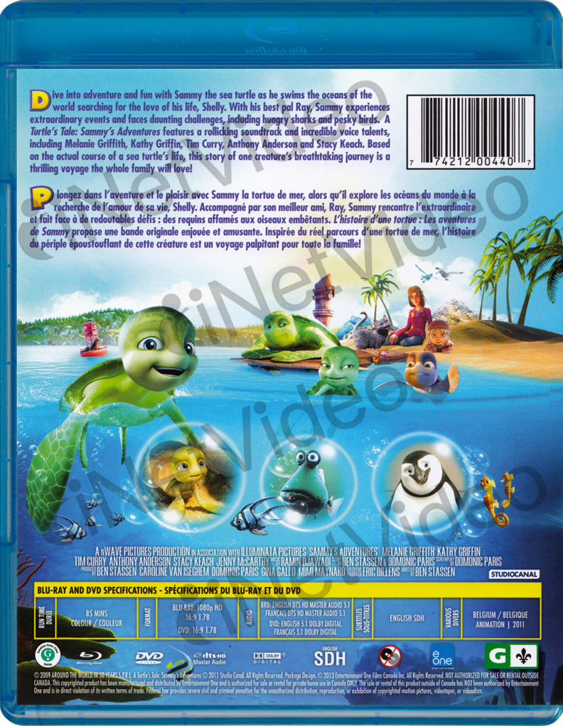 A Turtle's Tale: Sammy's Adventures BLU-RAY Region Free Made in