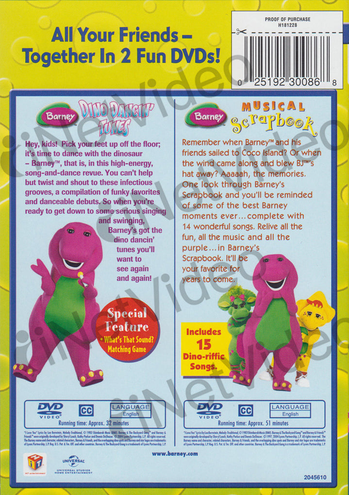 Barney (Dino Dancin Tunes / Musical Scrapbook) (Double Feature ...