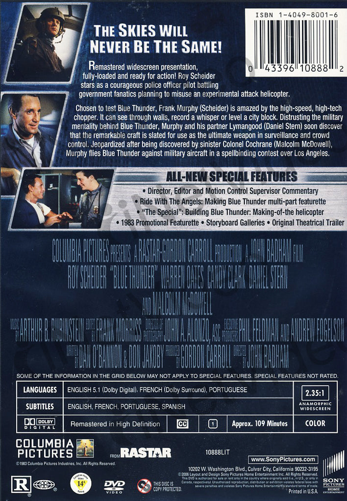Blue Thunder (Special Edition) on DVD Movie