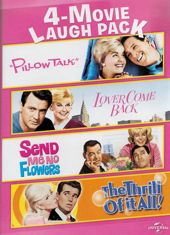 4-Movie Laugh Pack (Pillow Talk / Lover Come Back / Send Me No Flowers / The Thrill of It All) DVD Movie 