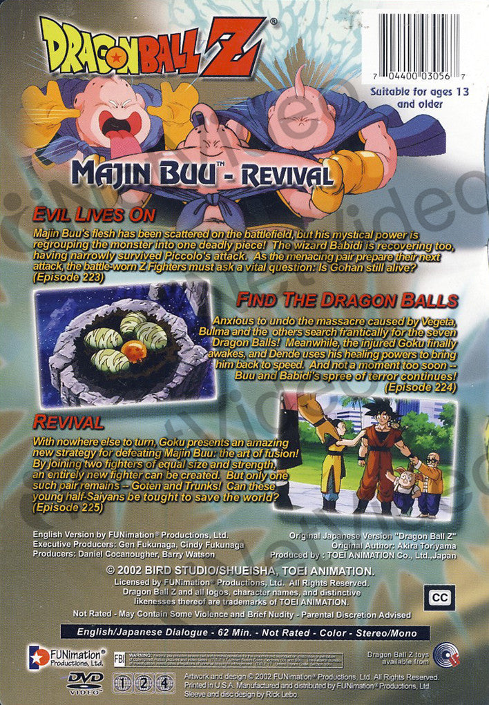 Dragon Ball Z - Majin Buu: A Heros Farewell (DVD, 2002, Edited and Uncut  Versions) for sale online