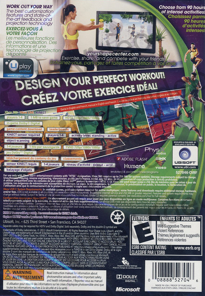 Jogo Your Shape Fitness Evolved 2012 Xbox 360